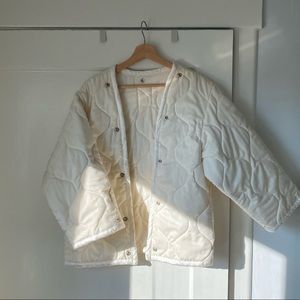 Rare white quilted liner jacket